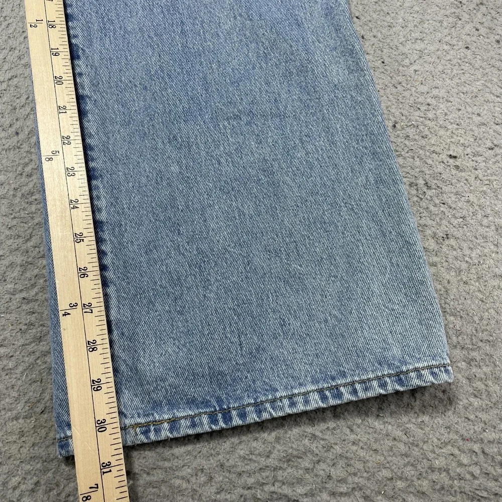 Levis Ribcage Wide Leg Jeans Womens 28 Blue Light Wash High Rise Denim Relaxed - Picture 3 of 10